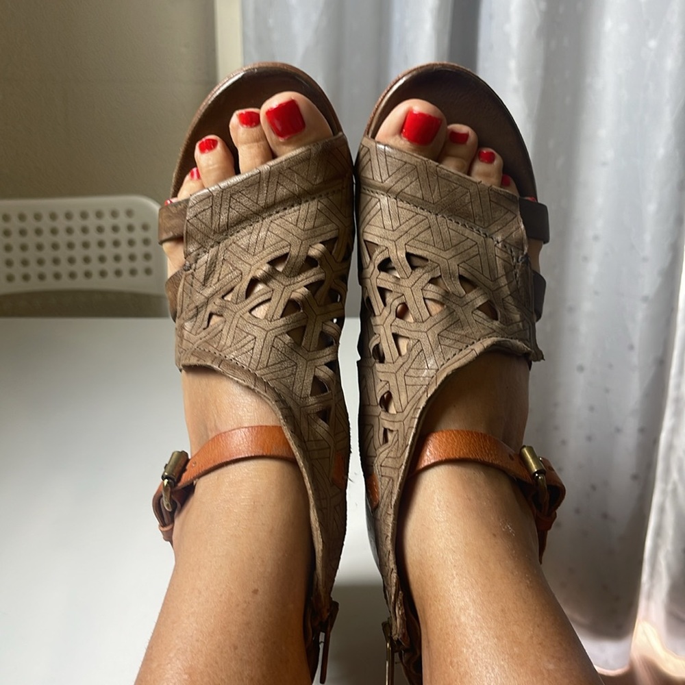 A.S.98 Brown and Tan Sandals Comfortable Stylish Footwear